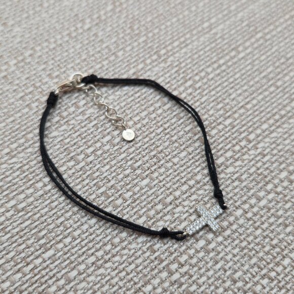 7+1 Inch Sterling Silver Silpada Cross Cubic Zirconia Bracelet A5932 - Picture 2 of 7